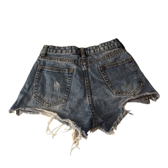 Alexander Wang Distressed Denim Cut Off Jean Shorts - Picture 3 of 10